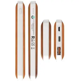 Albesk Recycled Leather 10000mAh PD Powerbank Tan Sides